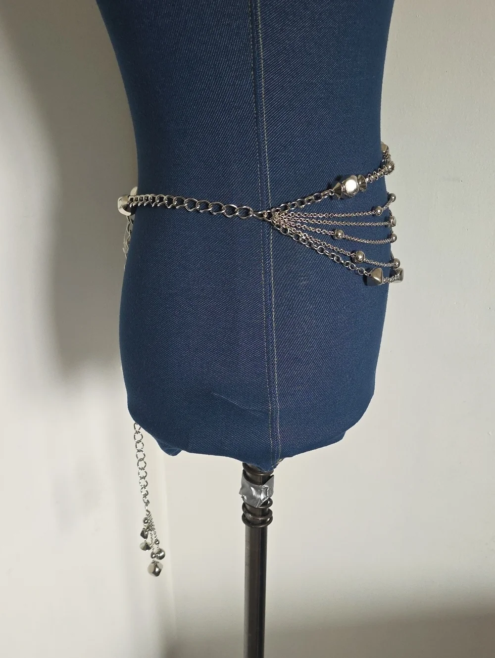 Statement Silver Multi Strand Chain Belt